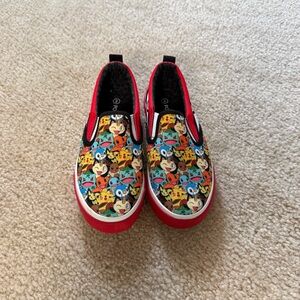Pokemon Kids Slip On Shoes - Red and Multi-Color